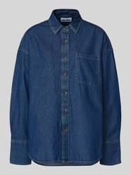 Bluzka jeansowa w kroju oversized z brustaszą od REVIEW - 11