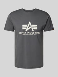 T-Shirt mit Label-Print von Alpha Industries Grau - 11