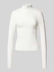 Longsleeve mit Stehkragen Modell 'Elina' von LeGer by Lena Gercke Beige - 41