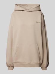 Oversized Hoodie mit Label-Detail Modell 'Unity' von Karo Kauer Braun - 16