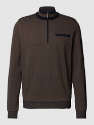 Sweatshirt mit Stehkragen von bugatti Beige - 34