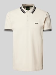 Regular Fit Poloshirt mit Label-Stitching Modell 'PADDY' von BOSS Green Beige - 8