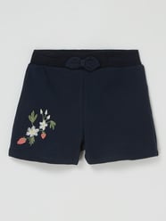 Sweatshorts mit floraler Stickerei Modell 'Delvin' von Name It Blau / Türkis - 28