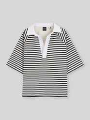 Loose Fit Poloshirt aus Baumwoll-Mix Modell 'ESSIPA_STRIPED' von BOSS - 32