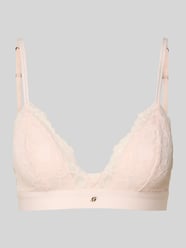 Biustonosz typu bralette z koronki model 'TRIANGLE_BLOSSOM' od BOSS Fuksjowy - 44