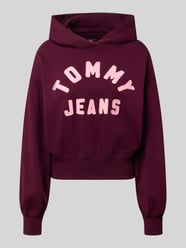 Regular fit hoodie van katoenmix van Tommy Jeans Bordeaux - 1