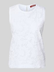 bluzka o kroju regular fit z haftem angielskim model 'STREET' od Max Mara Studio - 20