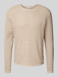 Strickpullover mit gerippten Abschlüssen Modell 'GEORGE' von Jack & Jones Beige - 18