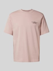 T-Shirt mit Label-Print Modell 'LACHAD' von Jack & Jones Premium Rosa - 23