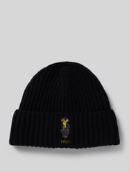 Czapka beanie z wyhaftowanym logo od Polo Ralph Lauren - 23