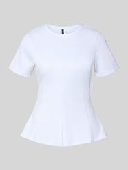 t-shirt o kroju shaping fit z dodatkiem wiskozy model 'ABBY' od VERO MODA - 48