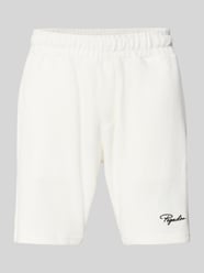 Korte broek in riblook met labelstitching, model 'SIGNAR' van PEGADOR - 2