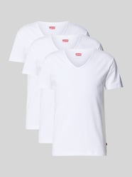 t-shirt o kroju regular fit z czystej bawełny w zestaw 3 szt. model 'SOLID' od Levi's® - 34
