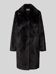relaxed fit lange jas van imitatiebont met steekzakken van Christian Berg Woman Selection - 32