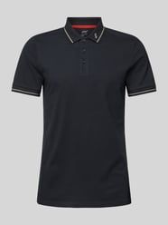 Slim fit poloshirt met logostitching, model 'G-Style' van Joy Grijs / zwart - 44