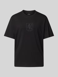 T-Shirt mit Label-Detail von ARMANI EXCHANGE Schwarz - 35