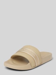 Bade-Slipper mit Label-Gurtband von Tommy Hilfiger Beige - 15