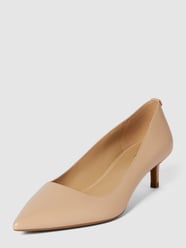 Czółenka z detalem z logo model ‘ALINA FLEX KITTEN PUMP’ od MICHAEL Michael Kors Beżowy - 27