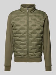 Sweatjacke mit Stehkragen von bugatti Schwarz - 10