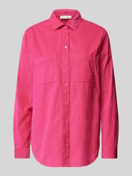 Regular fit corduroy blouse met borstzakken van Christian Berg Woman Fuchsia - 17