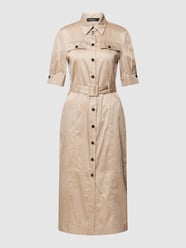 Midi-jurk met tailleriem van Marc Cain Wit - 2