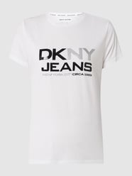 T-shirt met siersteentjes van DKNY Jeans Wit - 9