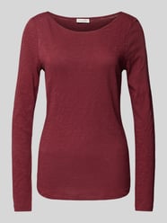 Regular Fit Langarmshirt mit U-Boot-Ausschnitt von Marc O'Polo Bordeaux - 29