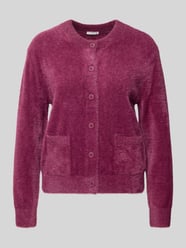Regular fit gebreid jack in de look van imitatiebont van Tom Tailor Bordeaux - 21