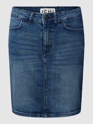 Jeansrock mit Label-Patch Modell 'Twiggy' von ICHI Blau / Türkis - 26