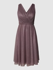 Cocktailkleid mit Glitter-Effekt von TROYDEN COLLECTION Lila - 23