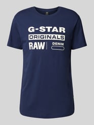 T-Shirt mit Label-Print von G-Star Raw Blau - 41