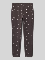 Legginsy o kroju regular fit z nadrukiem z motywem na całej powierzchni od Blue Seven - 31
