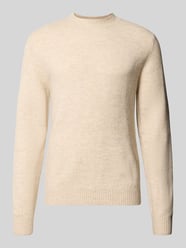 Regular Fit Strickpullover mit gerippten Abschlüssen von MCNEAL Beige - 15