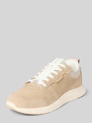 Low Top Sneaker aus echtem Rindsleder von Marc O'Polo Beige - 21