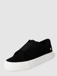 Sneakersy wsuwane z metalicznym detalem z logo model ‘ISLA’ od Lauren Ralph Lauren Czarny - 19
