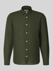 koszula casualowa o kroju slim fit z mieszanki bawełny i lnu model 'CAIDENLS SOLID' od ONLY & SONS - 14