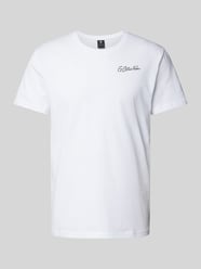 T-Shirt mit Label-Print von G-Star Raw Weiß - 9