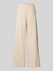 Wide leg stoffen broek met paspelzakken aan de achterkant, model 'Mucia' van OPUS PANTS - 10