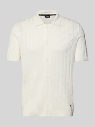 Kurtka z dzianiny męska JOOP! Collection;Mieszanka wiskozy;Dopasowany fason;Model ‘Kenoro’;Perforowanie;Rękaw o dł. 1/2;Kołnierzyk typu kent;Listwa guzikowa na całej długości;Długość tyłu w rozmiarze M: 72 cm;Długość rękawa w rozmiarze M: 24 cm od JOOP! Collection - 25