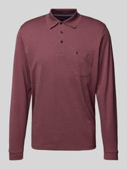 Longsleeve mit Polokragen von RAGMAN Rot - 46