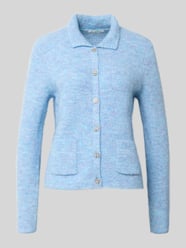 Gebreid jack met platte kraag en opgestikte zakken van Christian Berg Woman - 19