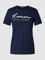T-shirt met pailletten, model 'KATLIN' van Lauren Ralph Lauren Blauw / turquoise - 31