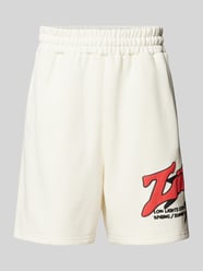 Sweatshorts mit Label-Details Modell 'ASTRO' von Low Lights Studios Beige - 41