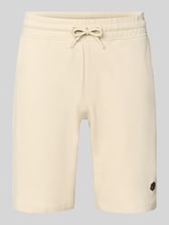 straight fit korte broek met logostitching model 'Fillip' van Blend Beige - 16