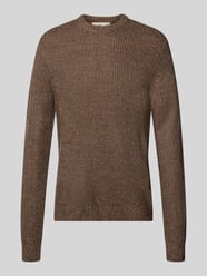 Regular Fit Pullover mit Rippstrickstruktur Modell 'ONSJONAS' von ONLY & SONS Beige - 35