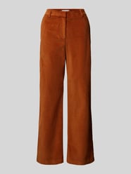 Relaxed straight fit corduroy broek met riemlussen van Tommy Hilfiger Bruin - 15