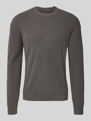 Sweter z dzianiny z prążkowanymi wykończeniami od Jake*s Studio Men - 31