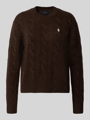 Gebreide pullover met kabelpatroon en ronde hals van Polo Ralph Lauren - 35