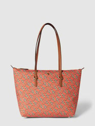 Tote Bag mit Allover-Muster Modell 'KEATON' von Lauren Ralph Lauren Orange - 33