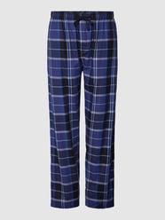 Pyjama-Hose mit Karo-Muster von Schiesser Blau - 36